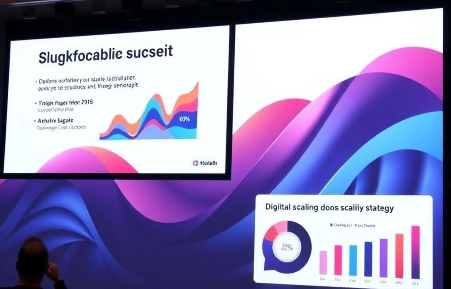 Digital scaling strategy presentation with modern business slides